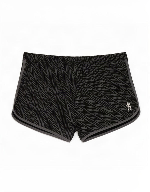 Adidas Womens Climalite Sport Shorts UK 14 Large Black Chevron Polyester