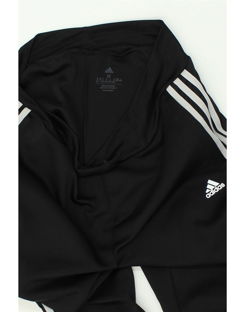 ADIDAS Womens Aeroready Tracksuit Trousers UK 12/14 Medium Black Polyester | Vintage Adidas | Thrift | Second-Hand Adidas | Used Clothing | Messina Hembry 