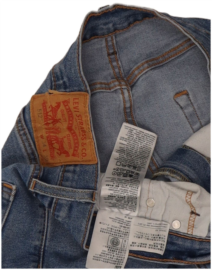 Levi's Mens 512 Slim Tapered Jeans W34 L30 Blue Cotton