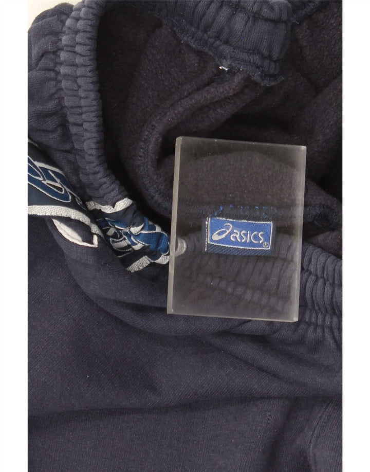 Asics Mens Graphic Tracksuit Trousers Medium Navy Blue Striped