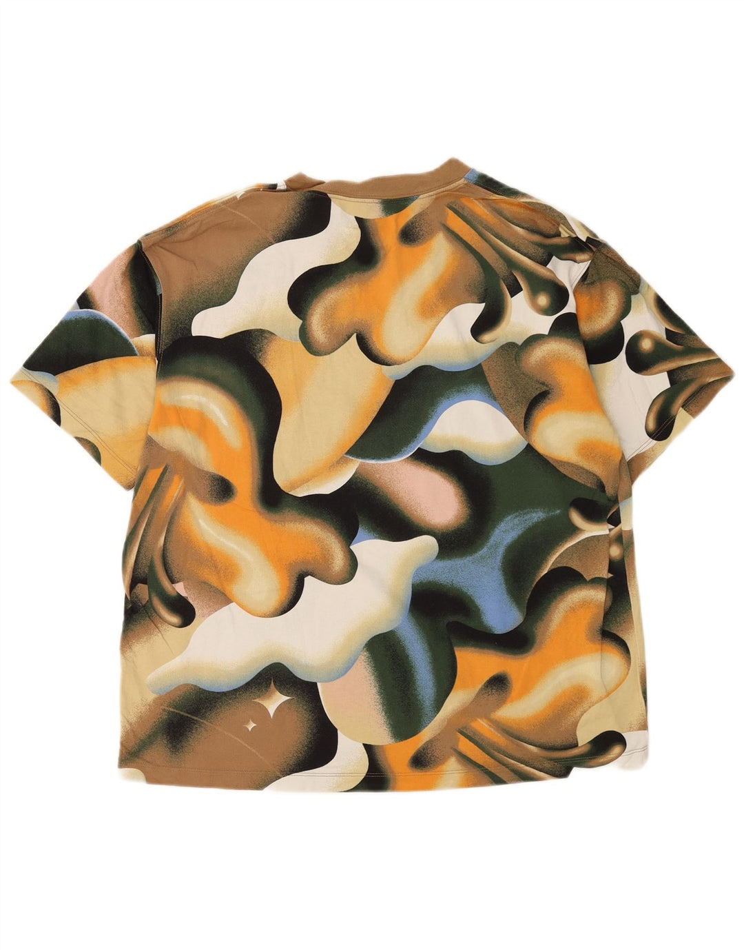 Jordan Mens Abstract Pattern Loose Fit T-Shirt Top Large Beige