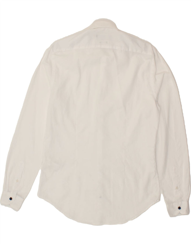 ZARA Mens Slim Fit Shirt Medium White Cotton Vintage Zara and Second-Hand Zara from Messina Hembry 