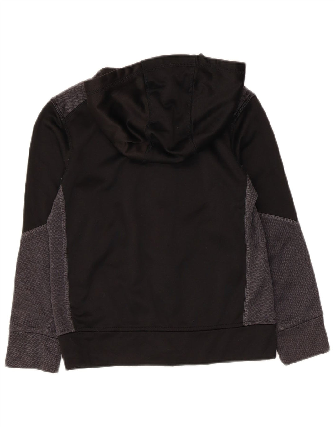 Russell Athletic Boys Zip Hoodie Sweater 7-8 Years Medium Black Colourblock