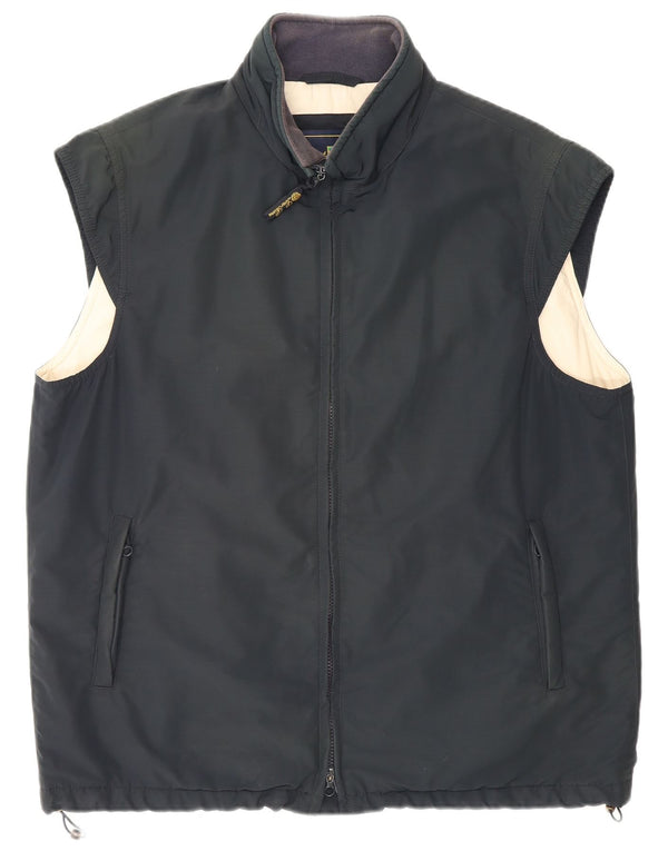 Loro Piana Mens Gilet UK 42 XL Black Virgin Wool