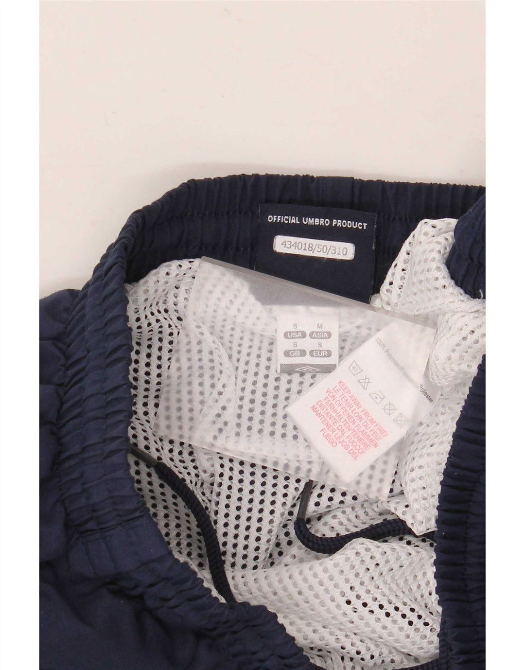 Umbro Mens Sport Shorts Small  Navy Blue Polyester