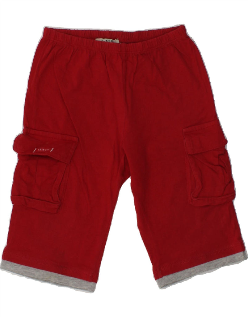 ARMANI BABY Baby Boys Cargo Shorts 12-18 Months Red Cotton | Vintage Armani Baby | Thrift | Second-Hand Armani Baby | Used Clothing | Messina Hembry 