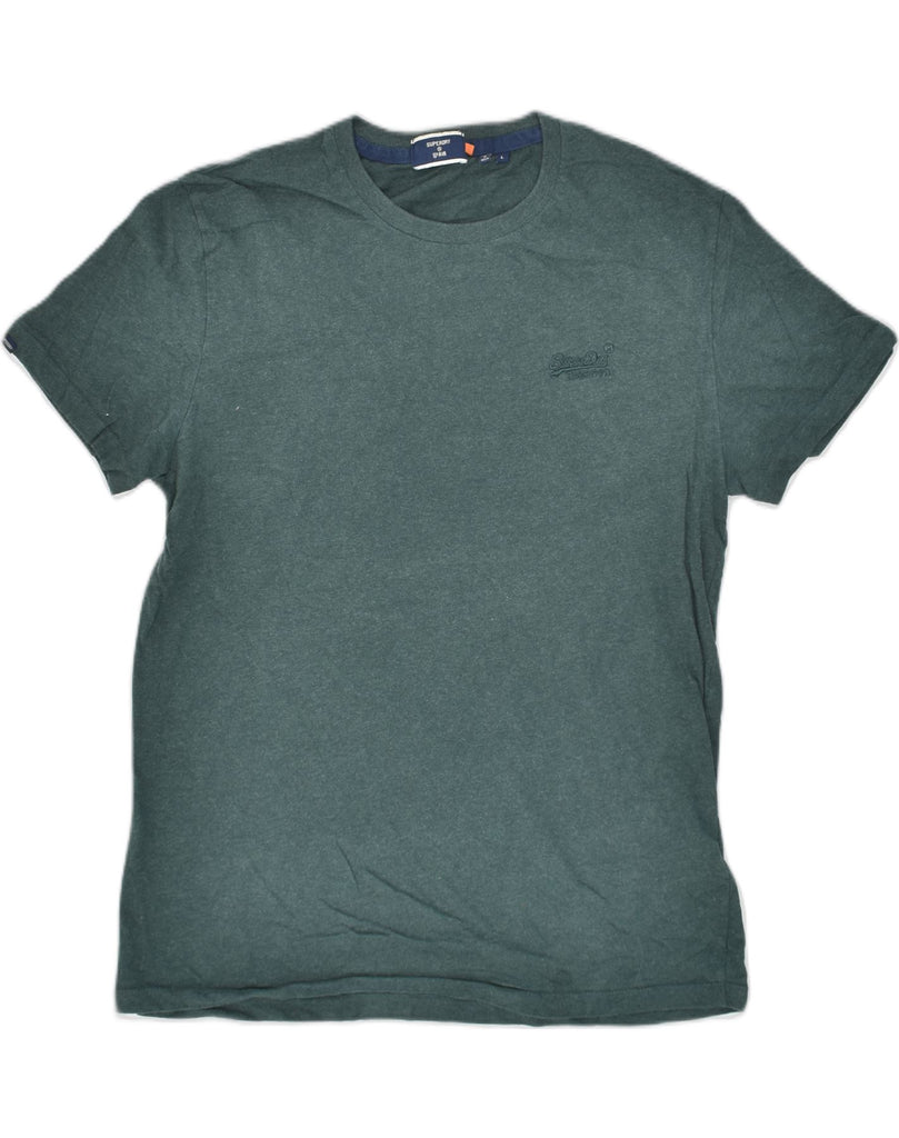 SUPERDRY Mens T-Shirt Top Large Green Cotton | Vintage Superdry | Thrift | Second-Hand Superdry | Used Clothing | Messina Hembry 