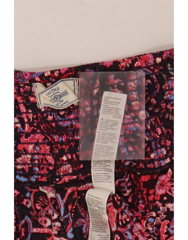 Fat Face Womens High Waist Shorts W34 Large  Multicoloured Paisley