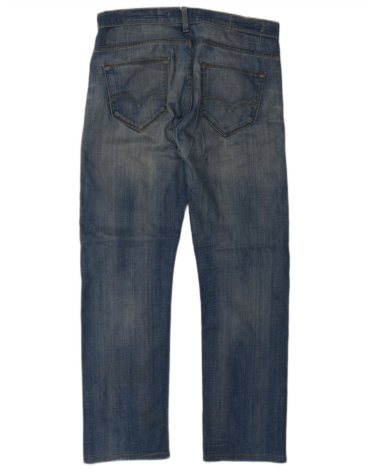 Levi's Mens 504 Straight Jeans W33 L34 Blue Cotton