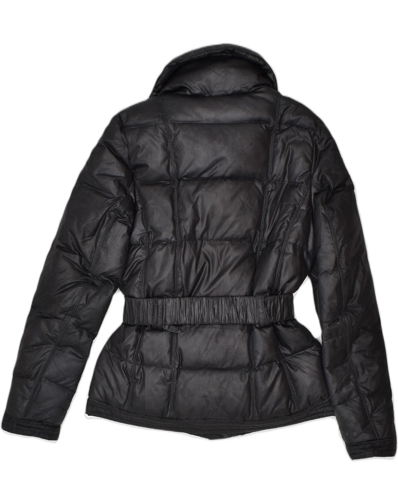 DIADORA Womens Padded Jacket UK 10 Small Black Polyester | Vintage | Thrift | Second-Hand | Used Clothing | Messina Hembry 