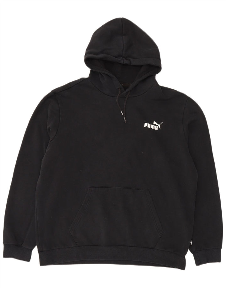 Puma Mens Hoodie Jumper XL Black Cotton