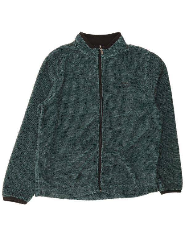 Weird Fish Mens Fleece Jacket UK 40 Large Green Polyester