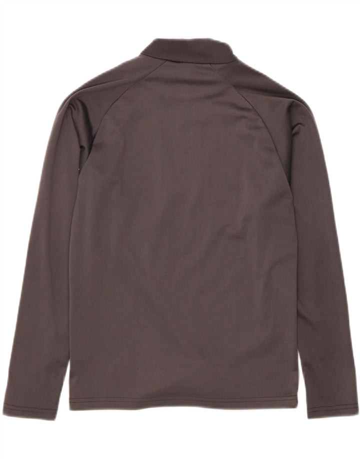 PUMA Boys Zip Neck Pullover Tracksuit Top 11-12 Years Grey Colourblock Vintage Puma and Second-Hand Puma from Messina Hembry 