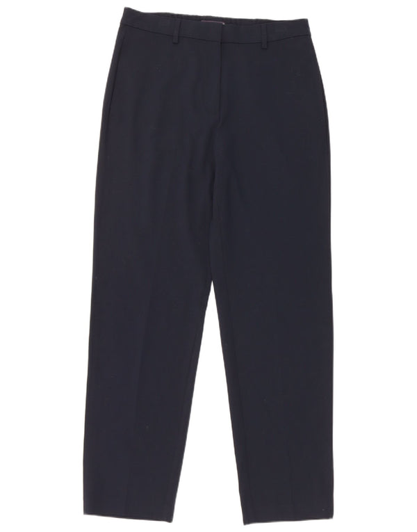 Marks & Spencer Womens Tapered Chino Trousers UK 10 Small W28 L28 Navy Blue