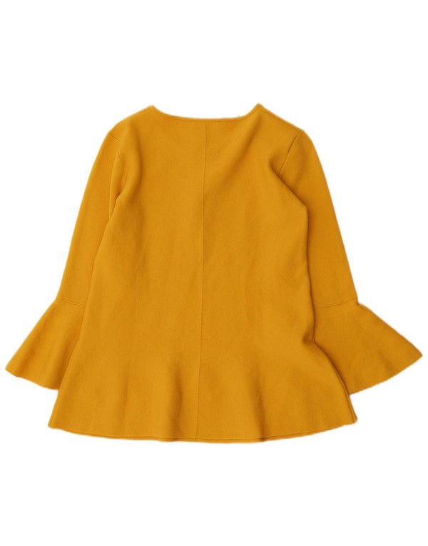 Luisa Spagnoli Womens 3/4 Sleeve Blouse Top UK 10 Small Yellow