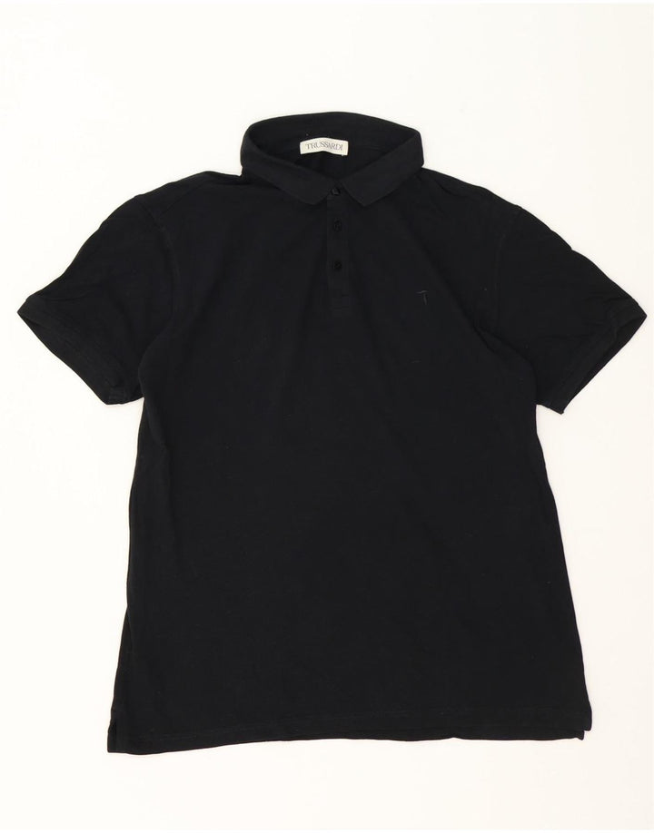 TRUSSARDI Mens Polo Shirt 3XL Black Vintage Trussardi and Second-Hand Trussardi from Messina Hembry 