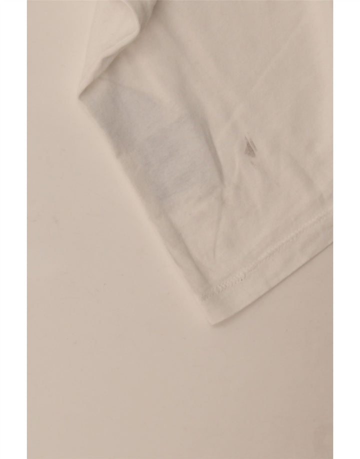 Jack & Jones Mens Graphic Top Long Sleeve Medium White Cotton
