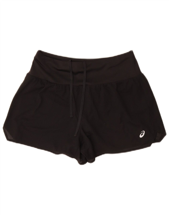 Asics Womens Sport Shorts UK 12 Medium  Black Polyester