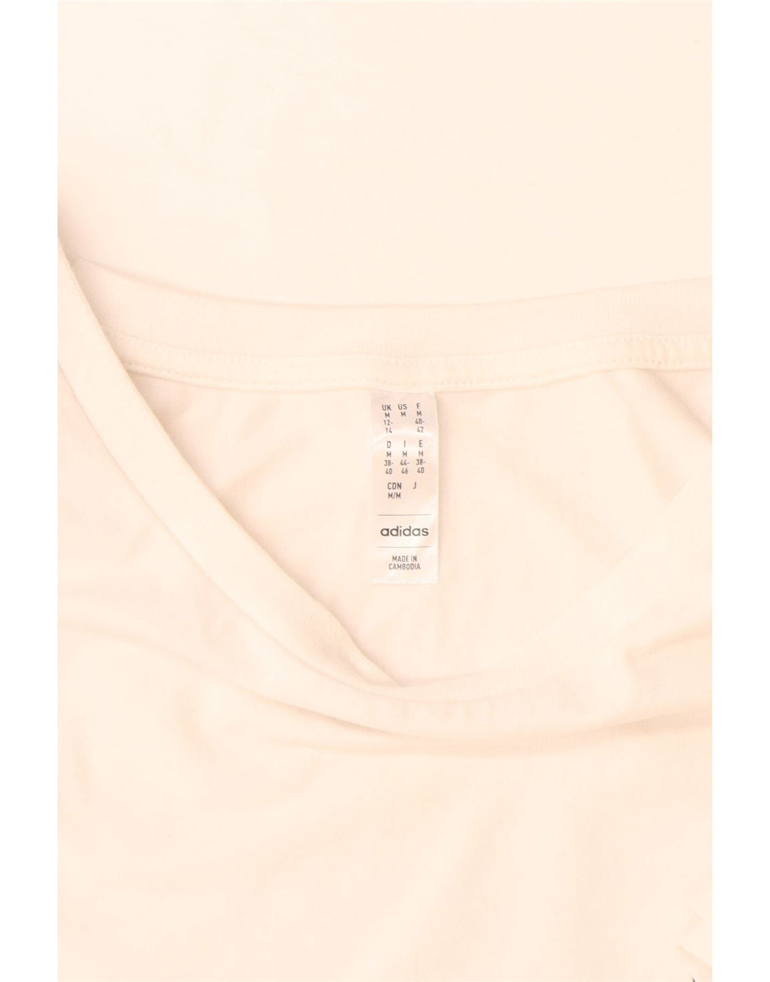 Adidas Womens Crop T-Shirt Top UK 12/14 Medium White Cotton