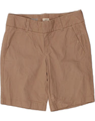 J. CREW Womens Frankie Chino Shorts US 2 XS W32  Brown Cotton