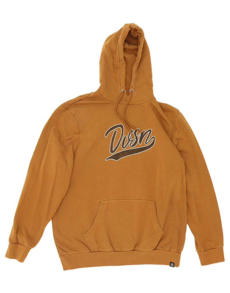 C & A Mens Graphic Hoodie Jumper XL Brown Cotton Vintage C & A and Second-Hand C & A from Messina Hembry 