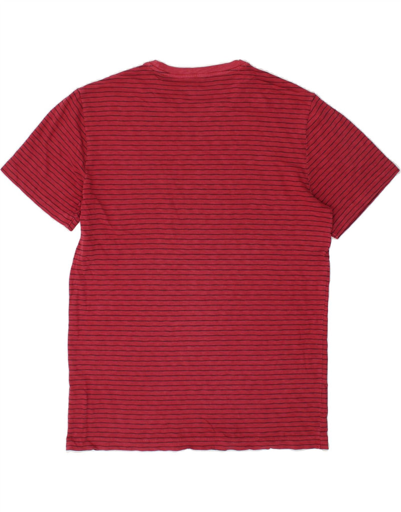J. CREW Mens Garment Dyed T-Shirt Top Large Red Striped Cotton | Vintage J. Crew | Thrift | Second-Hand J. Crew | Used Clothing | Messina Hembry 