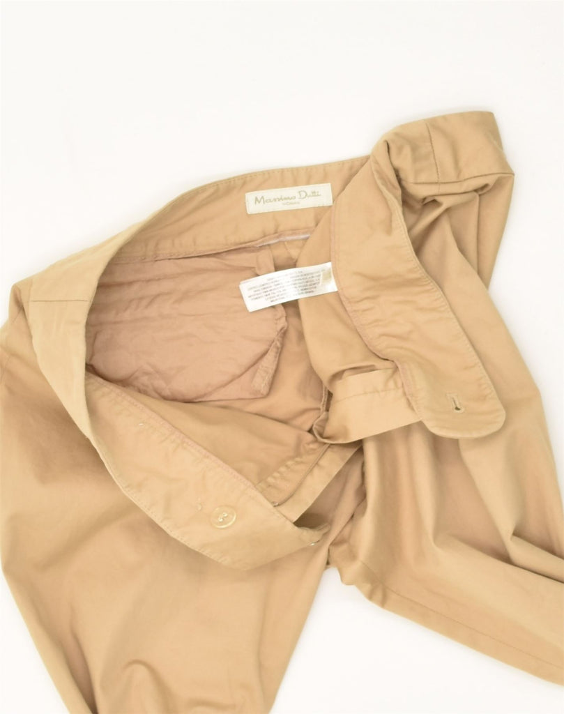 MASSIMO DUTTI Womens Slim Casual Trousers W28 L26 Beige Cotton | Vintage Massimo Dutti | Thrift | Second-Hand Massimo Dutti | Used Clothing | Messina Hembry 