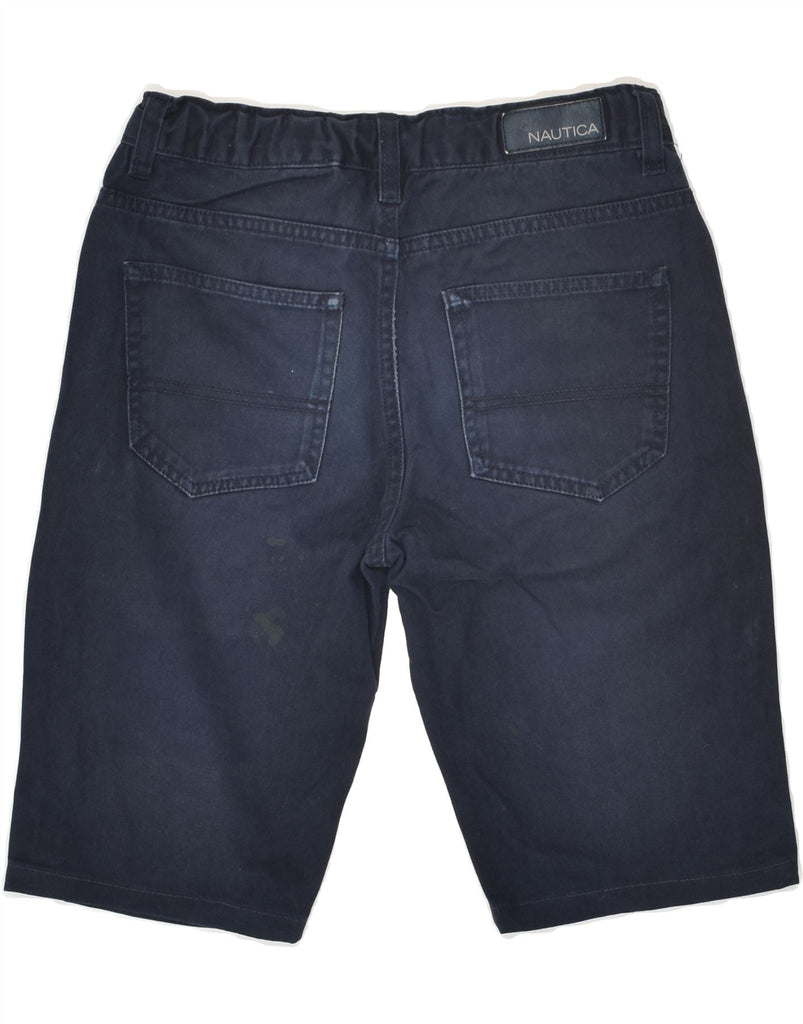 NAUTICA Boys Straight Fit Denim Shorts 11-12 Years W26 Navy Blue Cotton | Vintage Nautica | Thrift | Second-Hand Nautica | Used Clothing | Messina Hembry 