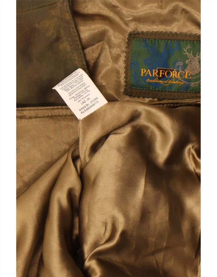 Parforce Mens Leather Waistcoat Medium Khaki Leather