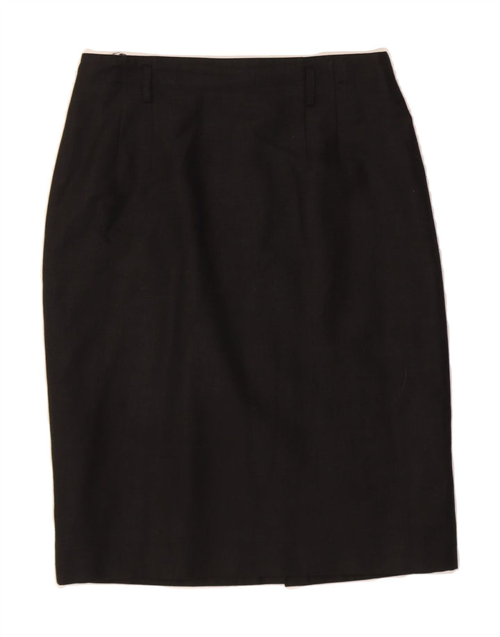 SIGNE INCOGNITO Womens Pencil Skirt EU 40 Medium W28 Black Linen Vintage Signe Incognito and Second-Hand Signe Incognito from Messina Hembry 