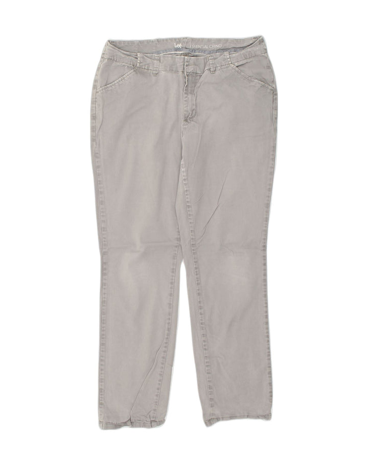 LEE Womens Tapered Casual Trousers US 12 Large W33 L29 Grey Cotton | Vintage Lee | Thrift | Second-Hand Lee | Used Clothing | Messina Hembry 