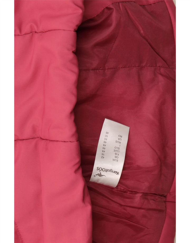 Kangaroos Womens Padded Gilet UK 16 Large Pink Polyester