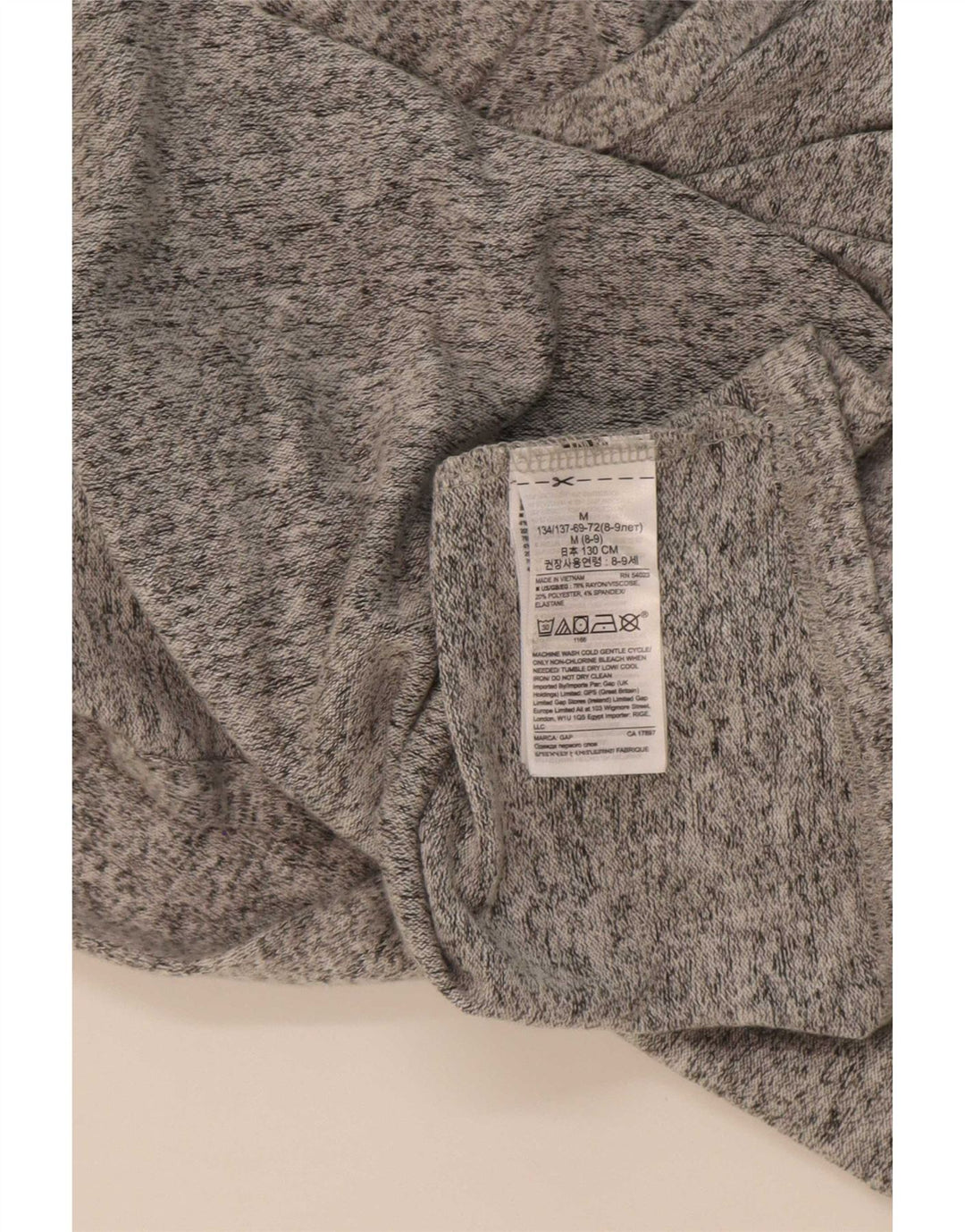 Gap Girls Open Cardigan Sweater 8-9 Years Medium Grey Rayon