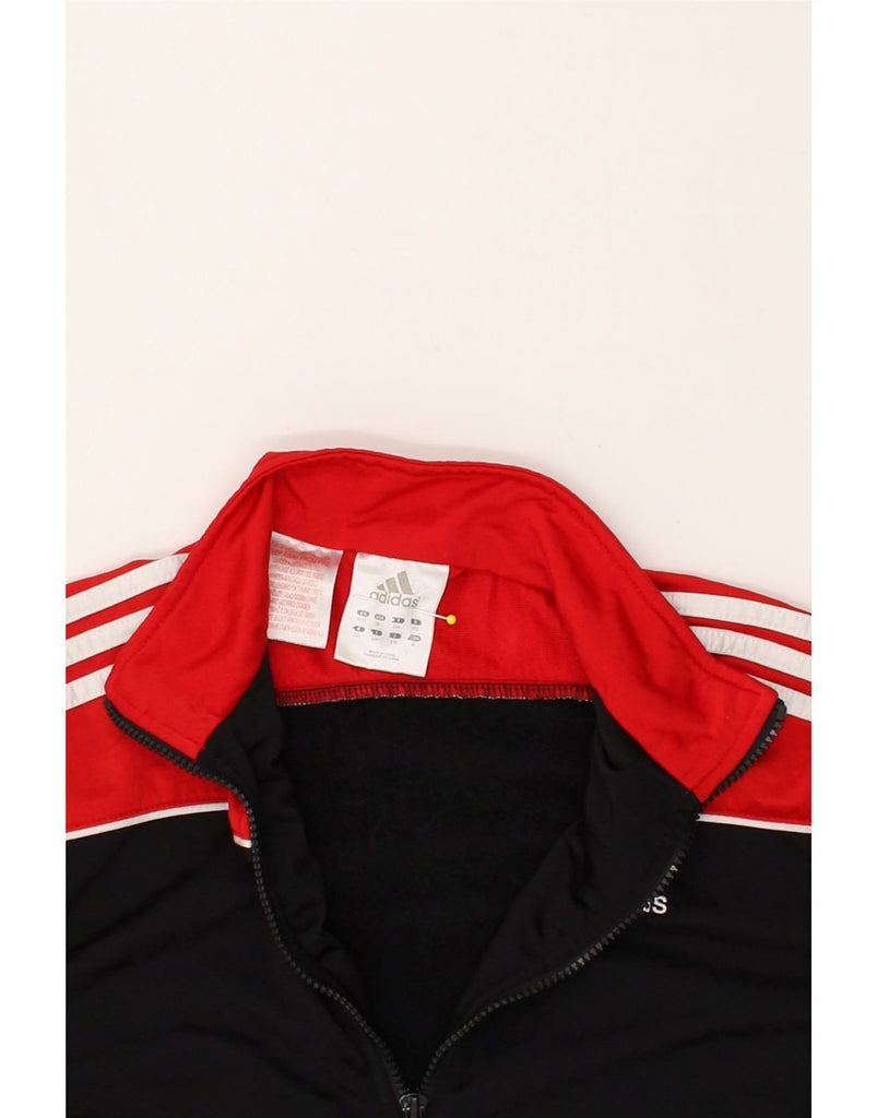 ADIDAS Boys Tracksuit Top Jacket 11-12 Years Black Colourblock Polyester | Vintage Adidas | Thrift | Second-Hand Adidas | Used Clothing | Messina Hembry 