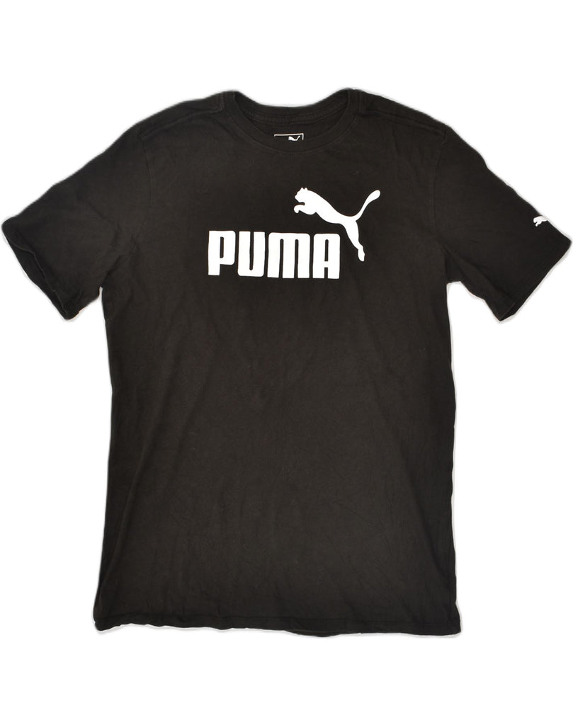 PUMA Womens Loose Fit Graphic T-Shirt Top UK 8 Small Black | Vintage Puma | Thrift | Second-Hand Puma | Used Clothing | Messina Hembry 