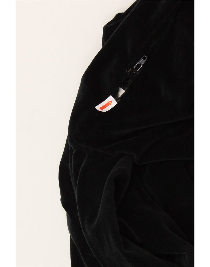 SISLEY Womens Velvet Sheath Dress UK 6 XS Black Cotton