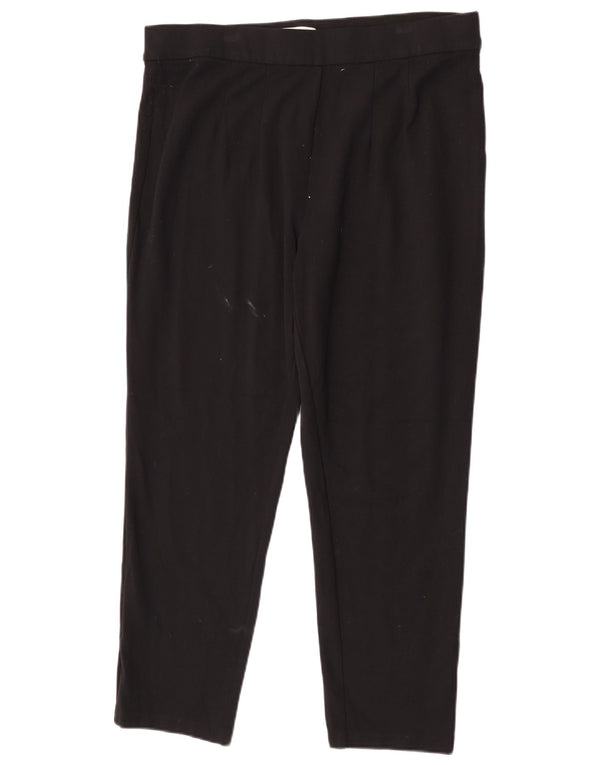 Marks & Spencer Womens Tapered Casual Trousers UK 18 XL W36 L26 Black