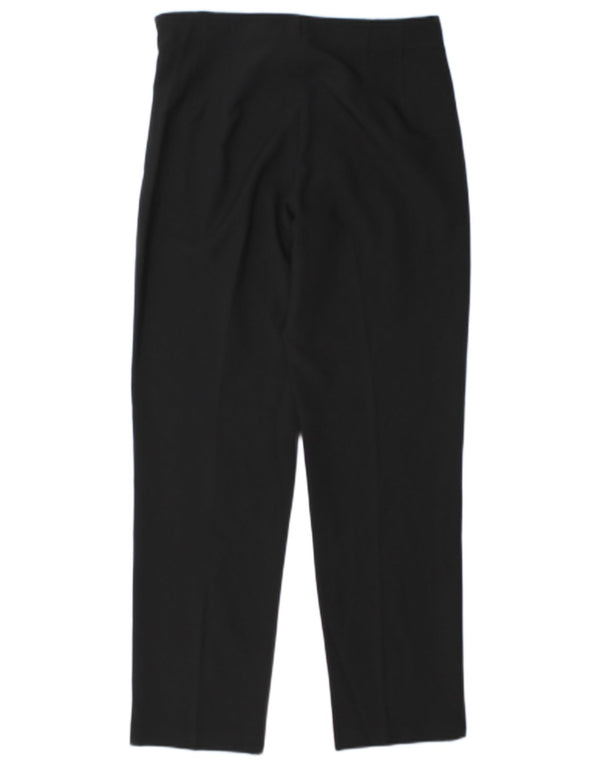 Marks & Spencer Womens Straight Casual Trousers UK 10 Small W27 L28 Black