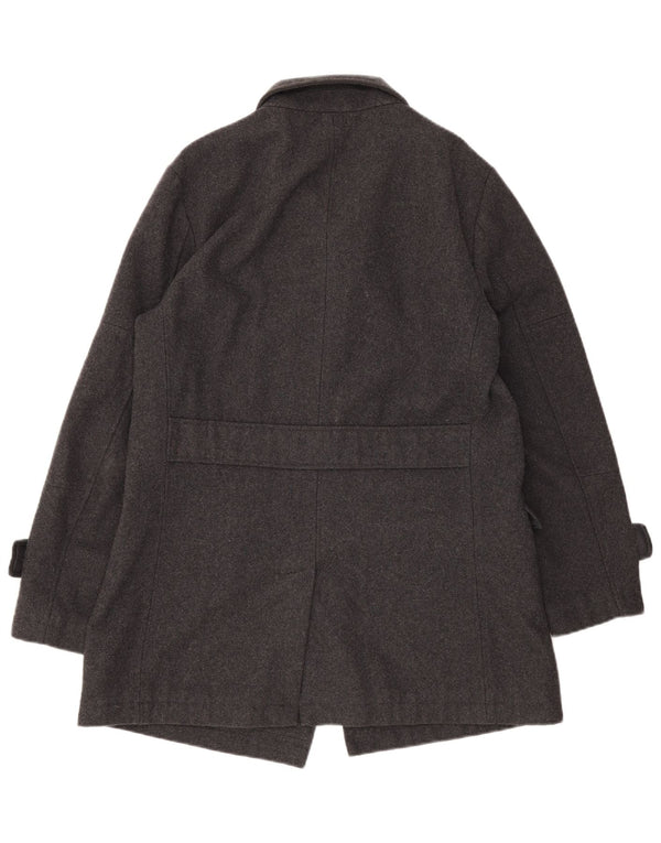 French Connection Mens Pea Coat UK 38 Medium Grey