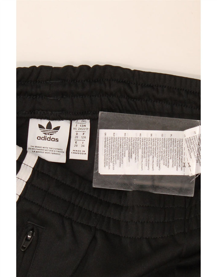 ADIDAS Girls Tracksuit Trousers 11-12 Years  Black Cotton
