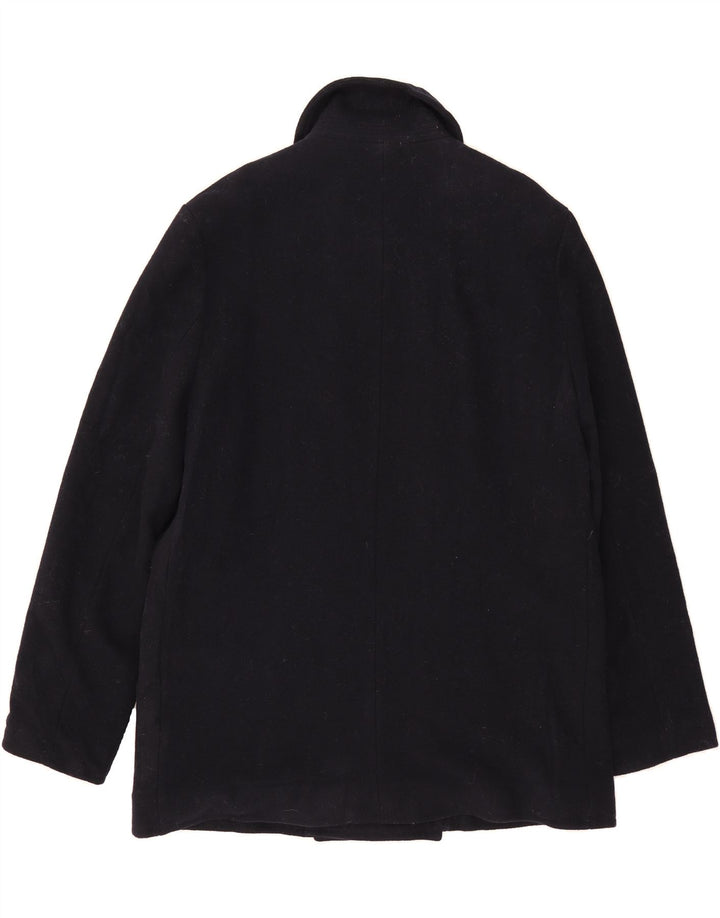 J. CREW Mens Pea Coat UK 42 XL Navy Blue Wool
