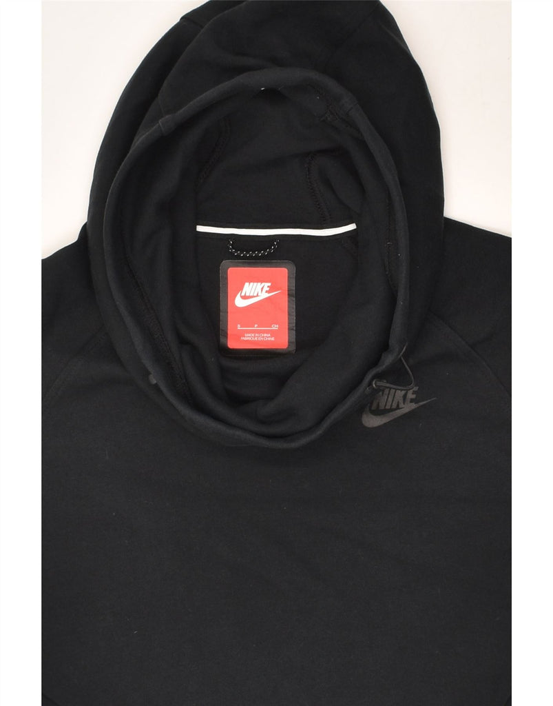 NIKE Womens Hoodie Jumper UK 8 Small Black Cotton | Vintage Nike | Thrift | Second-Hand Nike | Used Clothing | Messina Hembry 