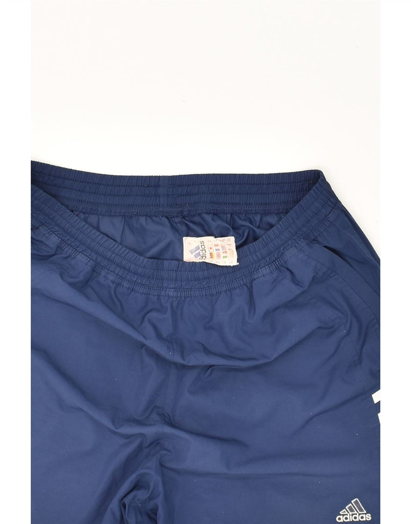 ADIDAS Womens Sport Shorts UK 12 Medium Blue Polyester | Vintage Adidas | Thrift | Second-Hand Adidas | Used Clothing | Messina Hembry 