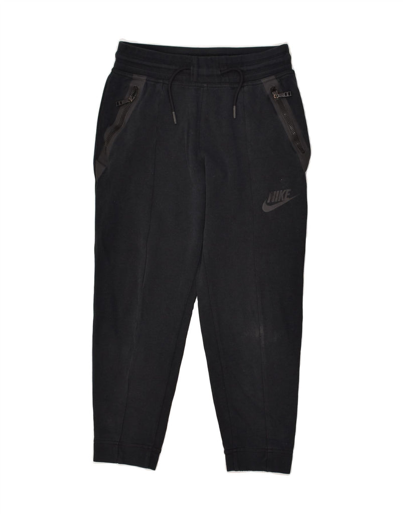 NIKE Boys Tracksuit Trousers Joggers 8-9 Years Small Black Cotton | Vintage Nike | Thrift | Second-Hand Nike | Used Clothing | Messina Hembry 