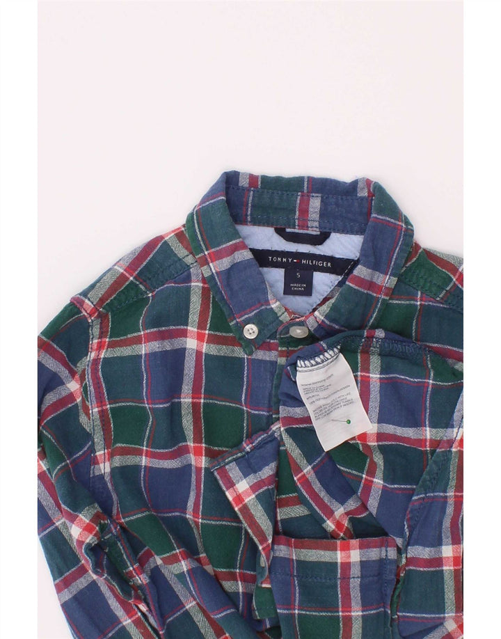 Tommy Hilfiger Boys Shirt 4-5 Years Blue Check Cotton
