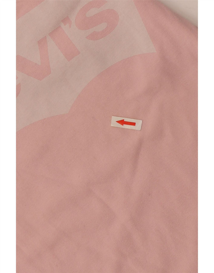 Levi's Womens Oversized Graphic T-Shirt Top UK 6 XS Pink