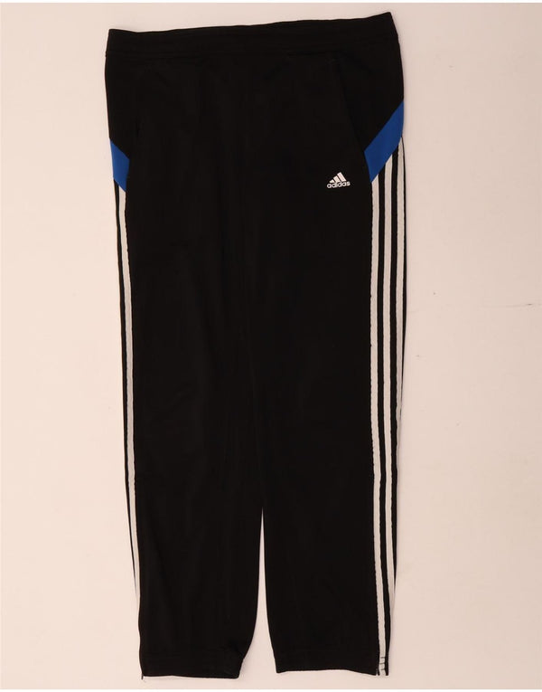Adidas Boys Tracksuit Trousers Joggers 13-14 Years Black Colourblock
