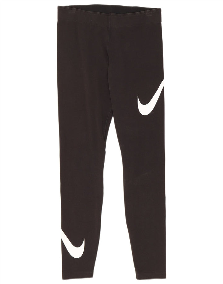 Nike Womens Graphic Leggings UK 12 Medium Black