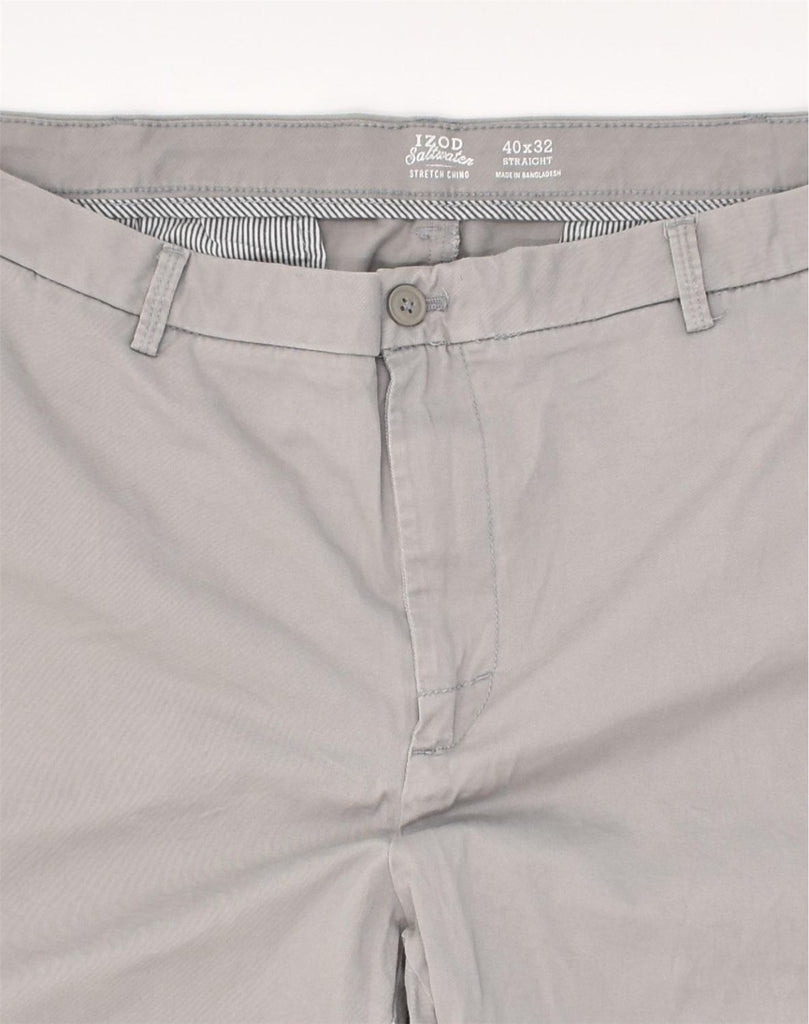 IZOD Mens Slim Chino Trousers W40 L32 Grey Cotton | Vintage Izod | Thrift | Second-Hand Izod | Used Clothing | Messina Hembry 