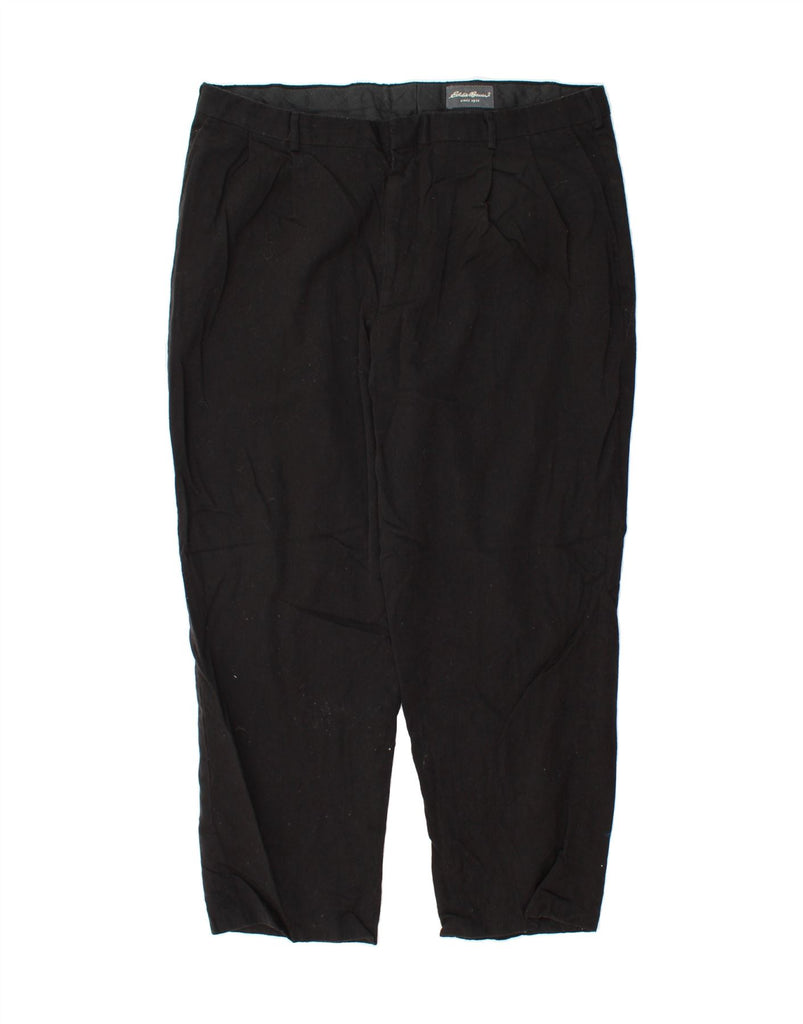 EDDIE BAUER Mens Pegged Chino Trousers W40 L27 Black Wool Vintage Eddie Bauer and Second-Hand Eddie Bauer from Messina Hembry 